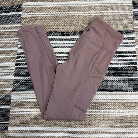 Prana Womens Electa Leggings Side Pockets Lightweight Stretch Skinny Tan Size XS - Picture 1 of 13